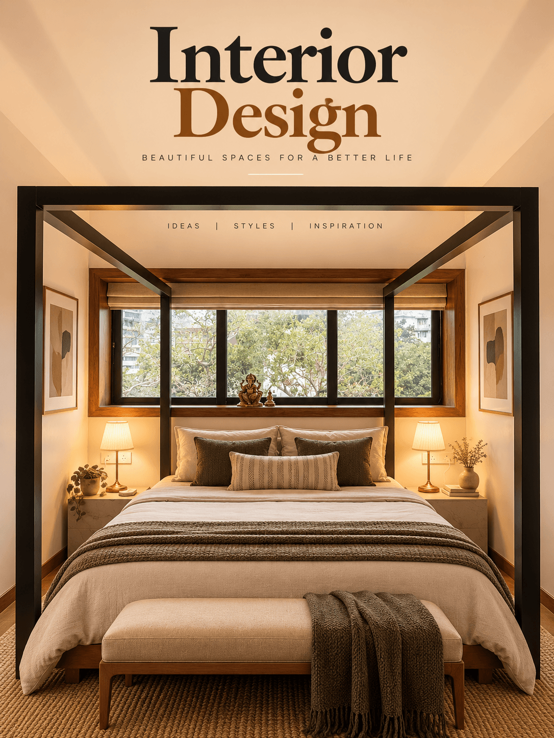 Modern Bedroom Interior Design Visualization - Portfolio Project
