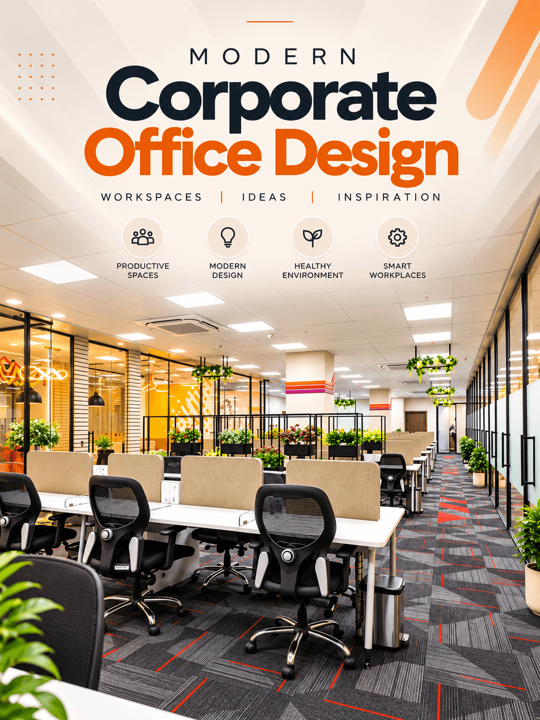 Modern Corporate Office Design Visualization - Portfolio Project